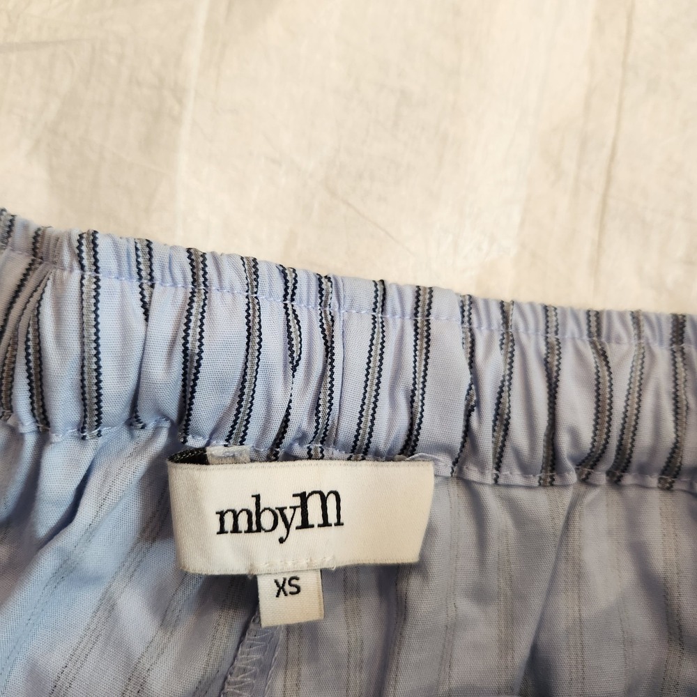 mbyM Irina-M Striped Blue 100% Cotton Wide Leg Casual Lounge Pants XS Coastal - Picture 5 of 9